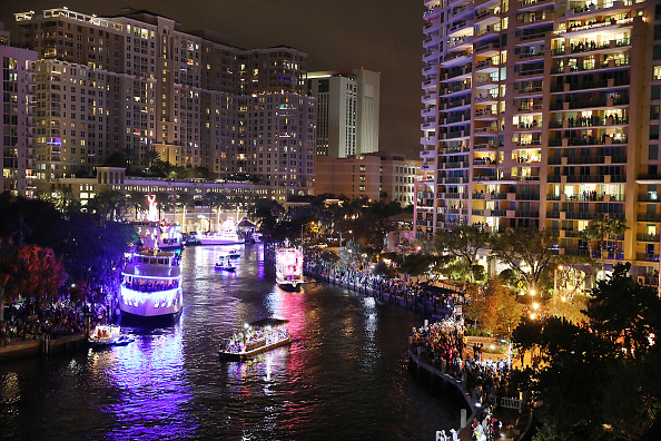 Annual Christmas Parade Of Boats Floats In Fort Lauderdale