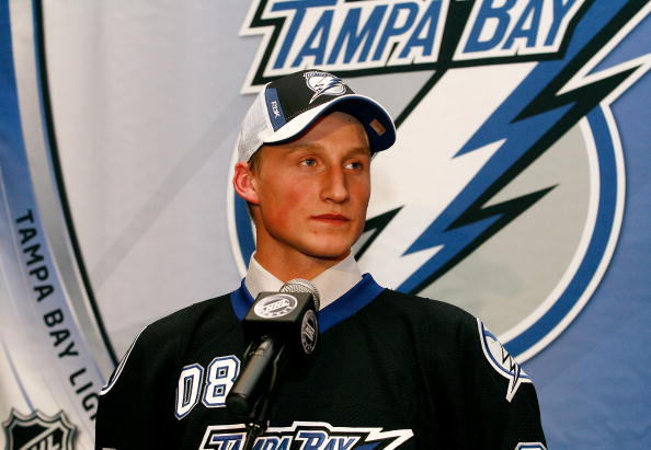 OTTAWA, ON - JUNE 20: First overall pick, Steven Stamkos of the Tampa Bay Lightning is interviewed during the 2008 NHL Entry Draft at Scotiabank Place on June 20, 2008 in Ottawa, Ontario, Canada. (Photo by Richard Wolowicz/Getty Images)