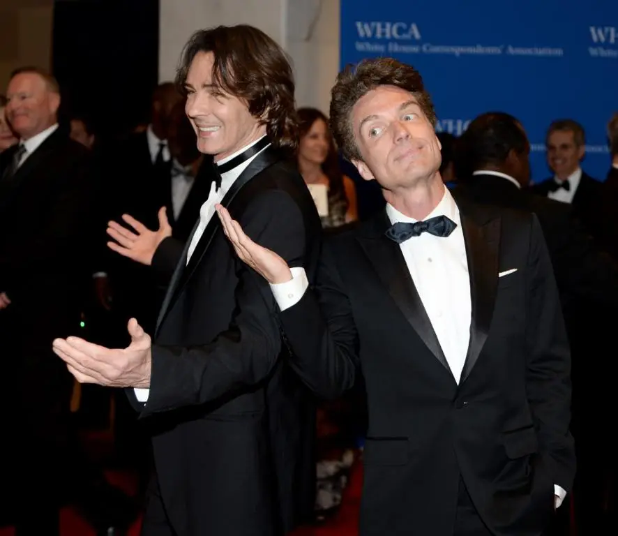 Rick Springfield and Richard Marx attend the 100th Annual White House Correspondents' Association Dinner at the Washington Hilton on May 3, 2014 in Washington, DC.